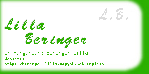 lilla beringer business card